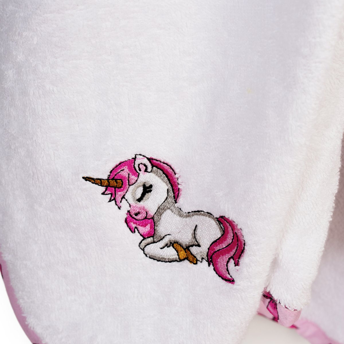 Βρεφική Κάπα (75X85) Dimcol Unicorn 188 White-Pink Home Βρεφικά Προίκα Μωρού Κάπες Βρεφικές Spitishop
