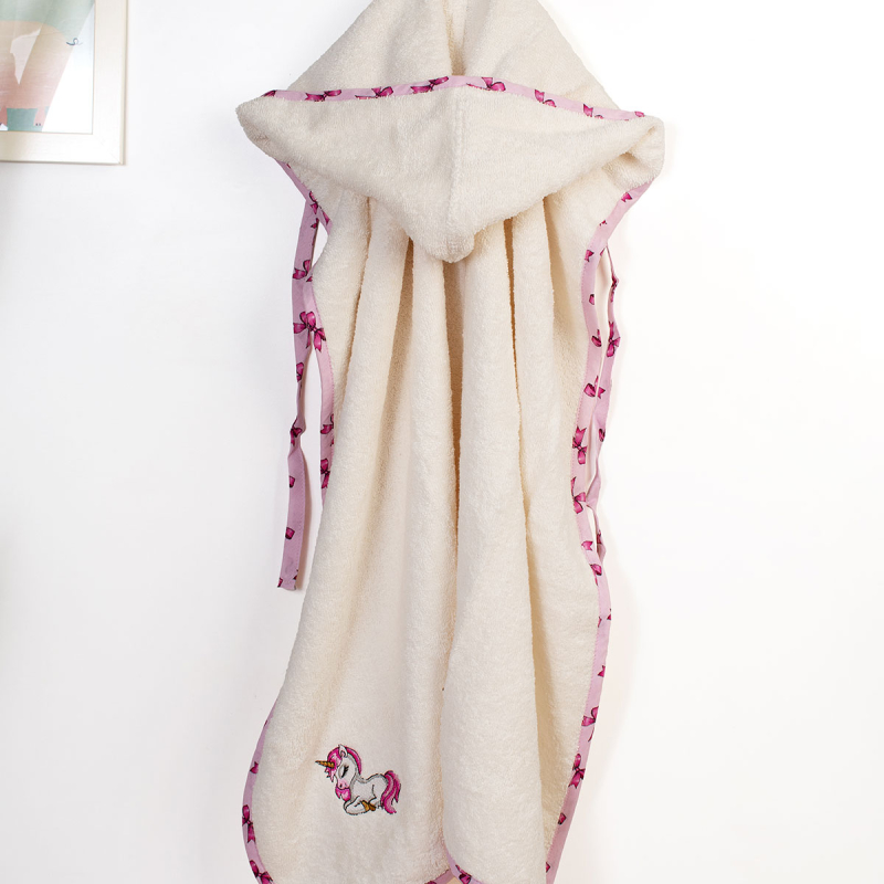 Βρεφική Κάπα (75x85) Dimcol Unicorn 189 Ecru-Pink