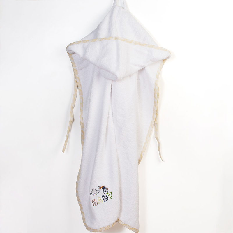 Βρεφική Κάπα (75x85) Dimcol Stork 193 White-Yellow