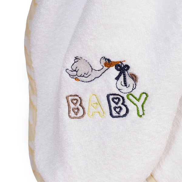 Βρεφική Κάπα (75x85) Dimcol Stork 193 White-Yellow