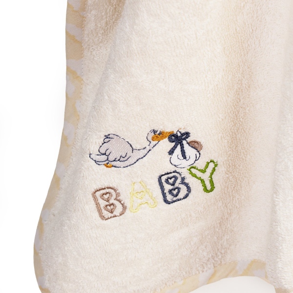 Βρεφική Κάπα (75x85) Dimcol Stork 194 Ecru-Yellow