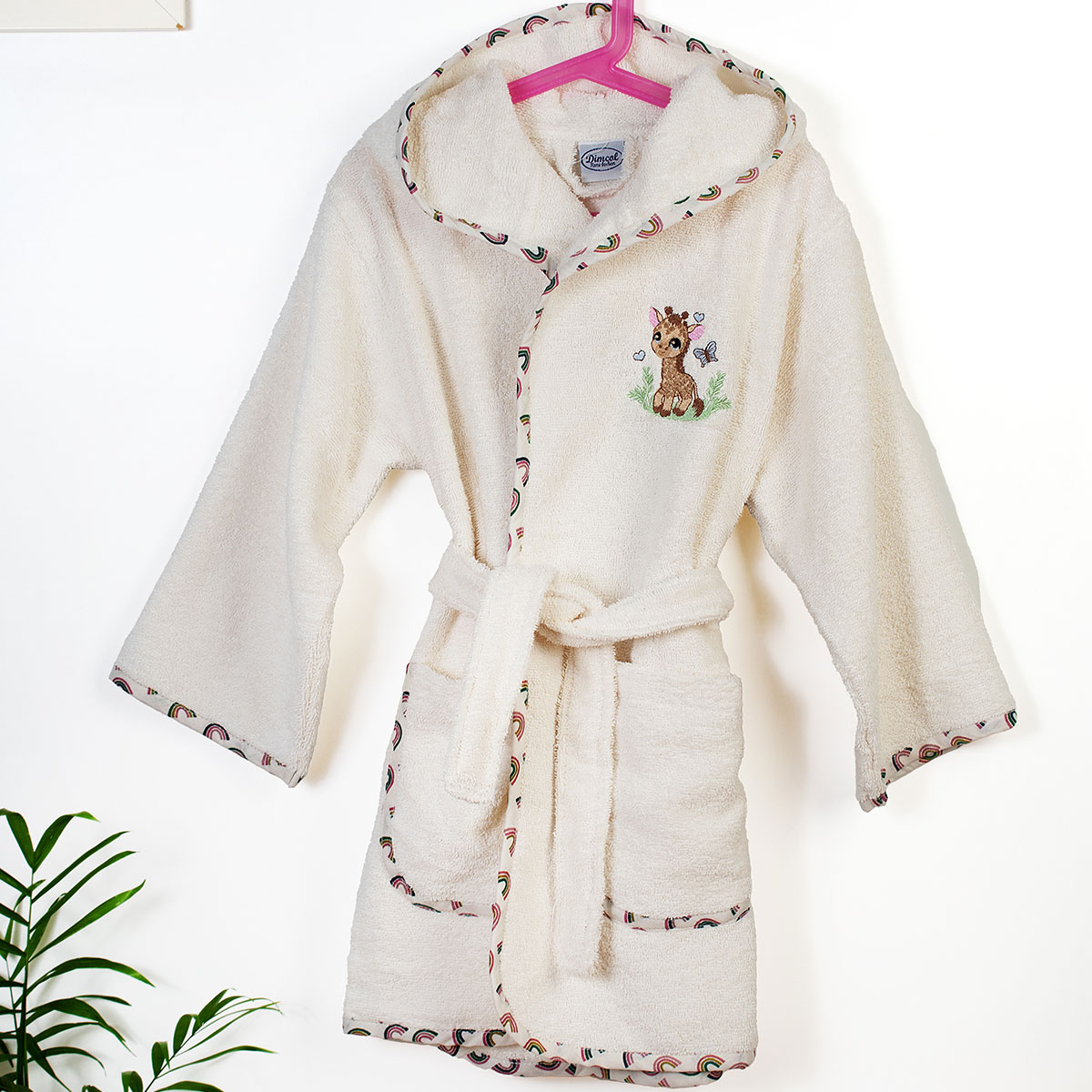 Βρεφικό Μπουρνούζι Dimcol Giraffe 173 Ecru-Multi No04 No04