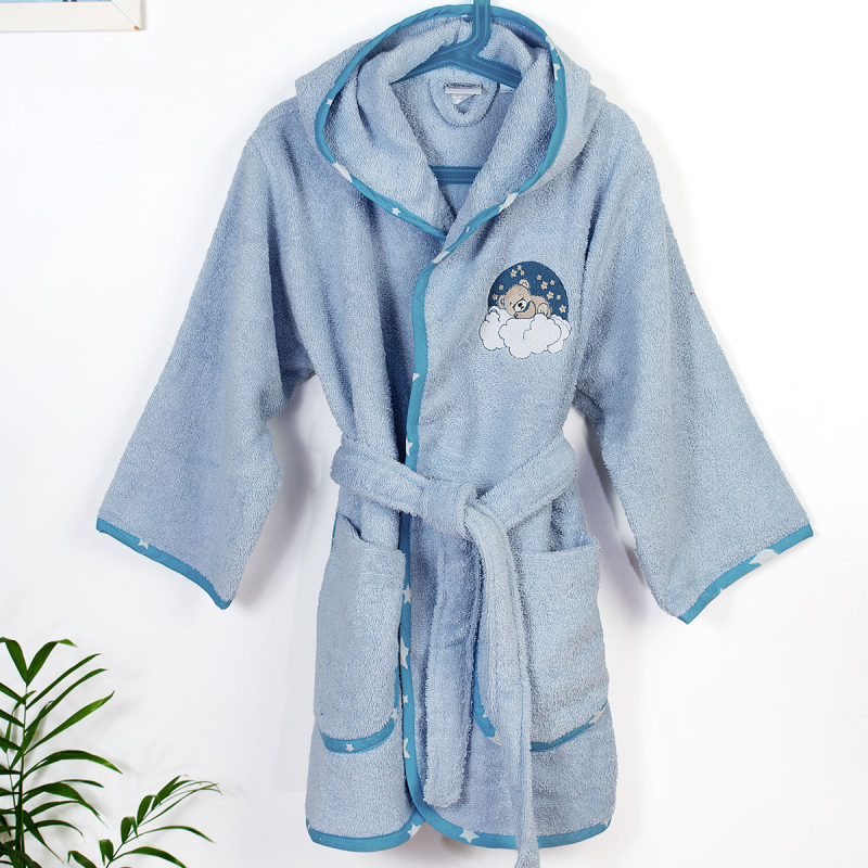 Βρεφικό Μπουρνούζι Dimcol Cloudy Bear 175 Sky Blue