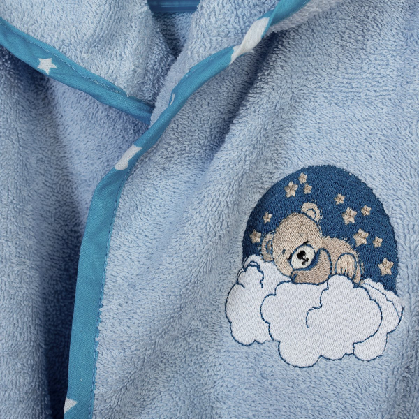 Βρεφικό Μπουρνούζι Dimcol Cloudy Bear 175 Sky Blue