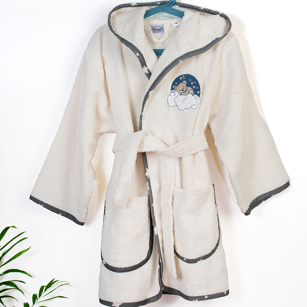 Βρεφικό Μπουρνούζι Dimcol Cloudy Bear 177 Ecru-Grey No02 No02