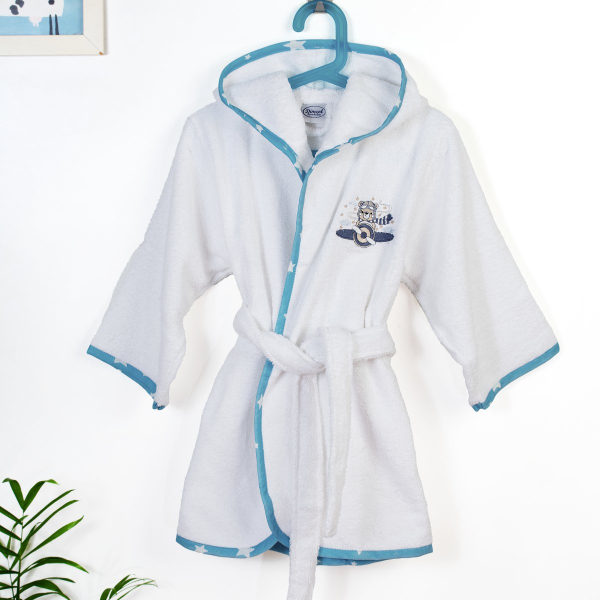 Βρεφικό Μπουρνούζι Dimcol Aviator 184 White-Sky Blue