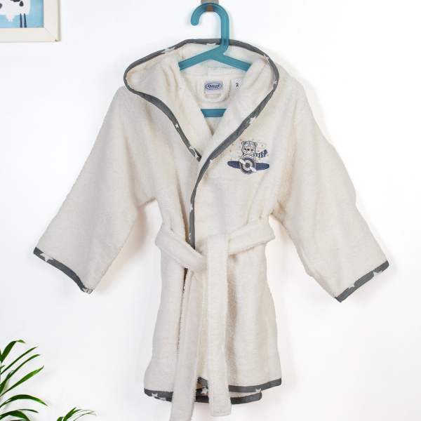Βρεφικό Μπουρνούζι Dimcol Aviator 185 Ecru-Grey