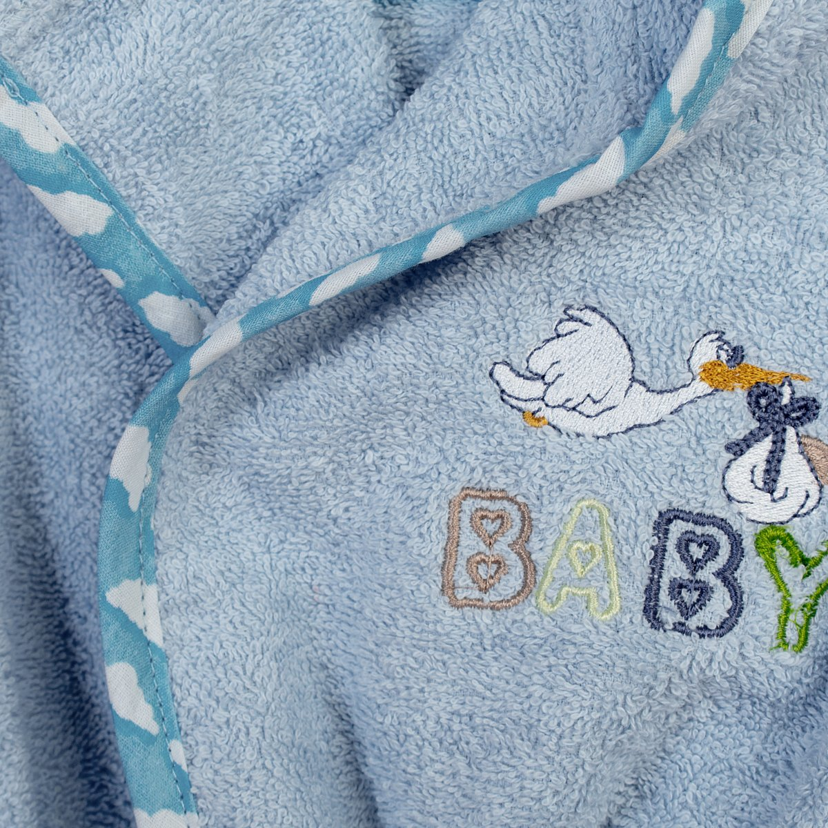 Βρεφικό Μπουρνούζι Dimcol Stork 191 Sky Blue No02 Home Παιδικά Μπουρνούζια - Βρεφικά Spitishop