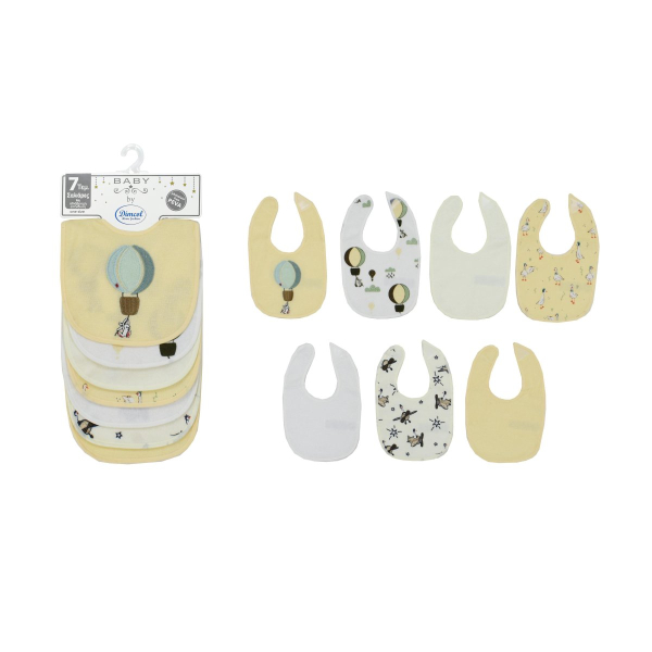 Σαλιάρες Αδιάβροχες (Σετ 7τμχ) Dimcol Balloon 09 Yellow