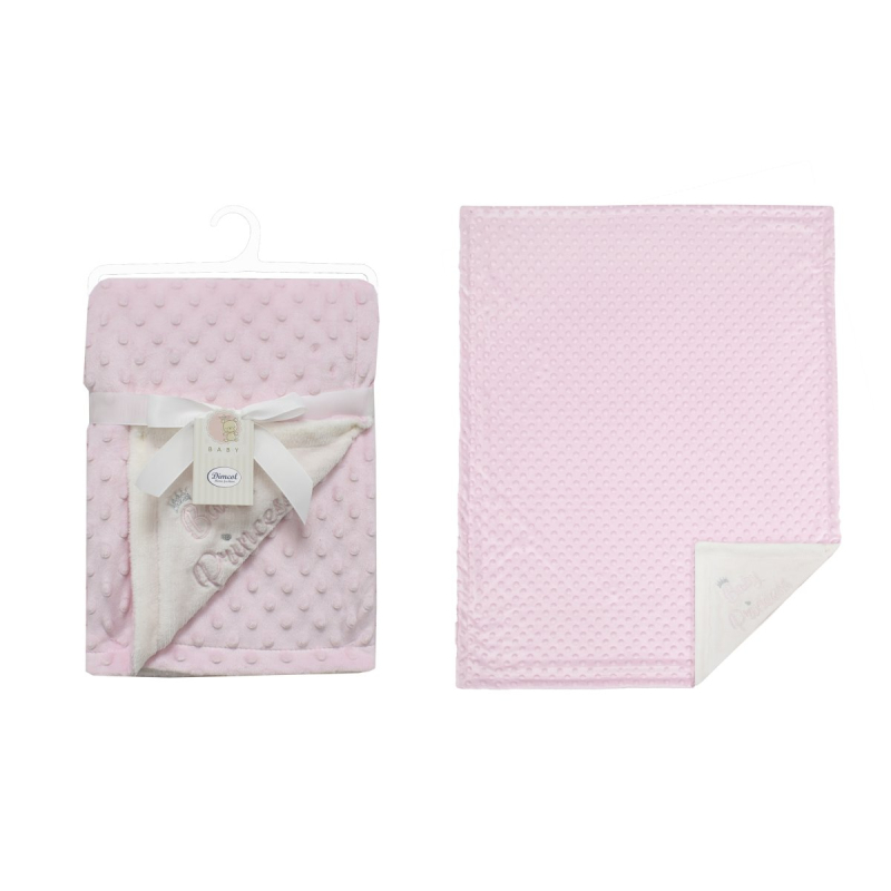 Κουβέρτα Minky Αγκαλιάς (75x100) Dimcol Princess 34 Pink