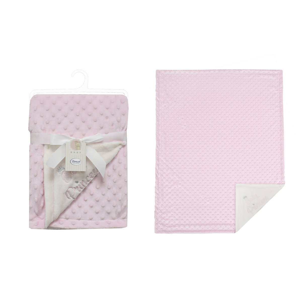 Κουβέρτα Minky Αγκαλιάς (75x100) Dimcol Princess 34 Pink