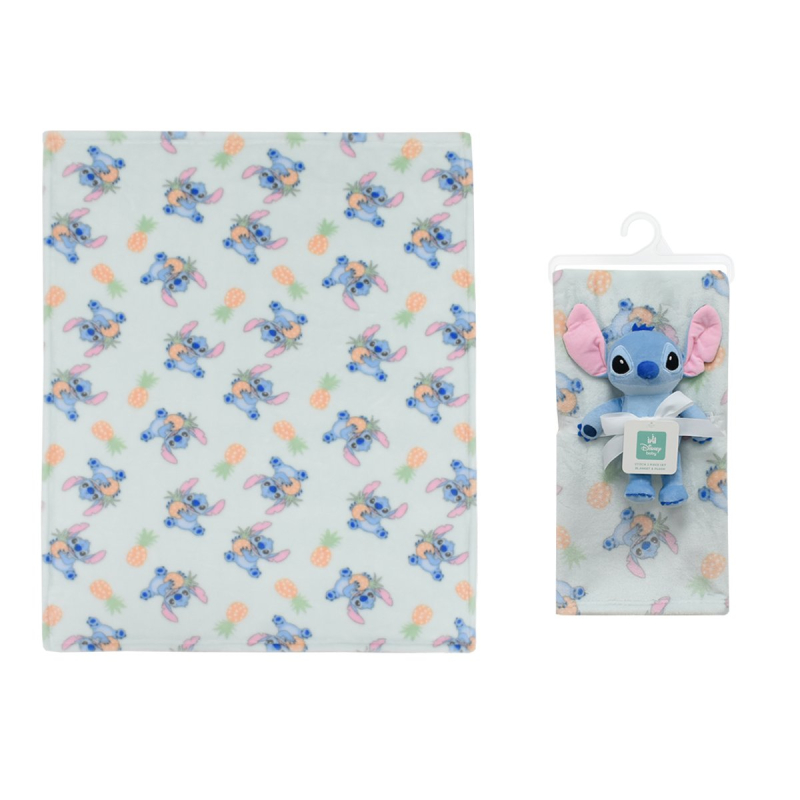 Κουβέρτα Fleece Αγκαλιάς (75x100) + Λούτρινο Dimcol Stitch 27 Light Green