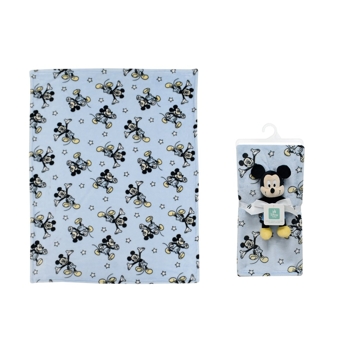 Κουβέρτα Fleece Αγκαλιάς (75x100) + Λούτρινο Dimcol Mickey 29 Blue