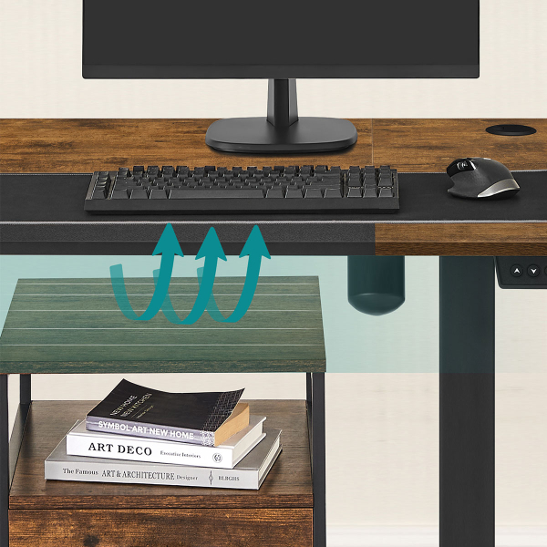 Ηλεκτρικό Γραφείο (140x60x72/120) Με Ρυθμιζόμενο Ύψος Songmics LSD016KD01