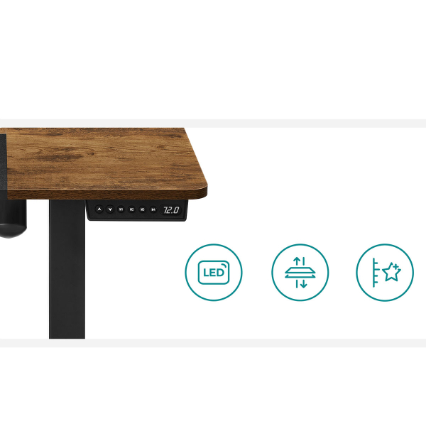 Ηλεκτρικό Γραφείο (140x60x72/120) Με Ρυθμιζόμενο Ύψος Songmics LSD016KD01