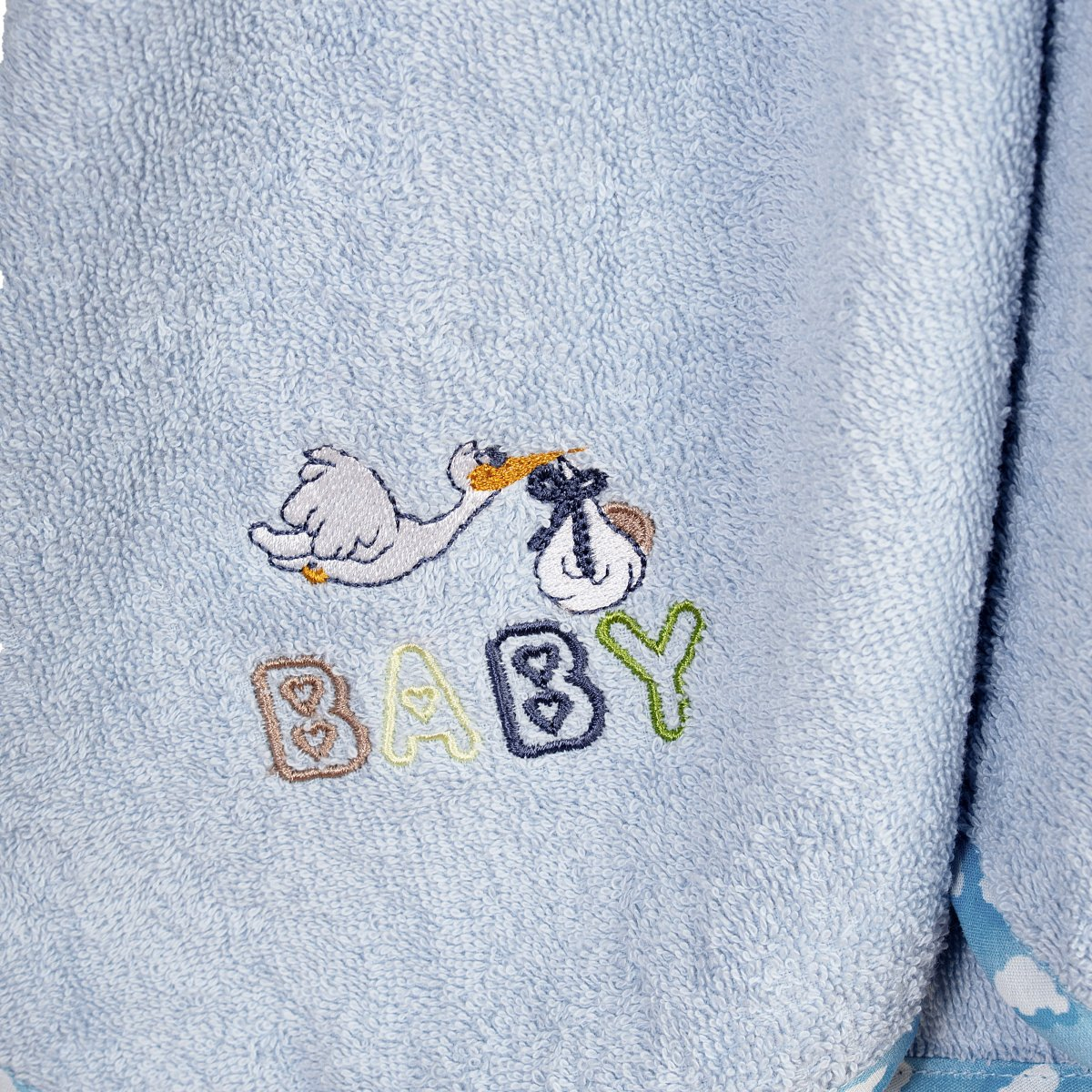 Βρεφική Κάπα (75X85) Dimcol Stork 191 Sky Blue Home Βρεφικά Προίκα Μωρού Κάπες Βρεφικές Spitishop