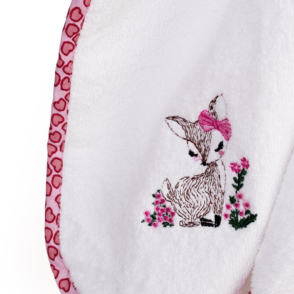 Βρεφική Κάπα (75X85) Dimcol Deer 197 White-Pink Home Βρεφικά Προίκα Μωρού Κάπες Βρεφικές Spitishop