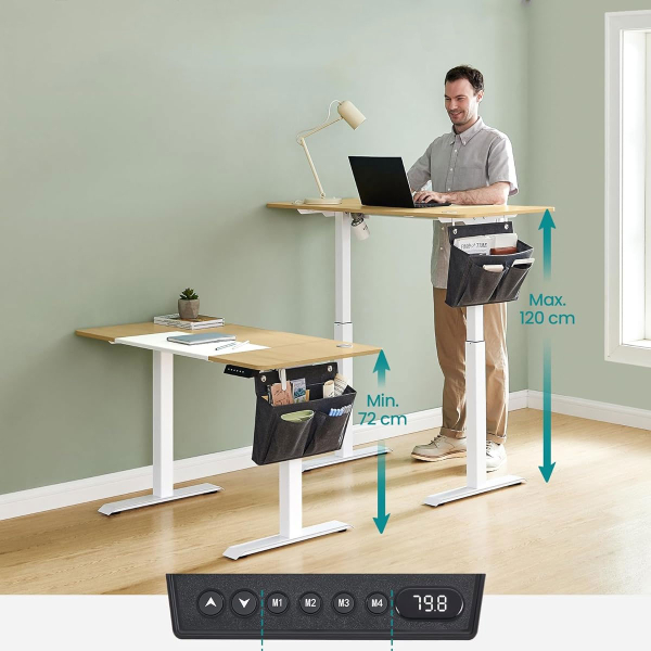 Ηλεκτρικό Γραφείο (120x60x72/120) Με Ρυθμιζόμενο Ύψος Songmics LSD015YD01