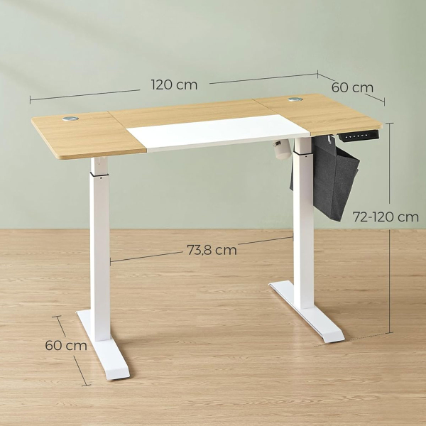 Ηλεκτρικό Γραφείο (120x60x72/120) Με Ρυθμιζόμενο Ύψος Songmics LSD015YD01