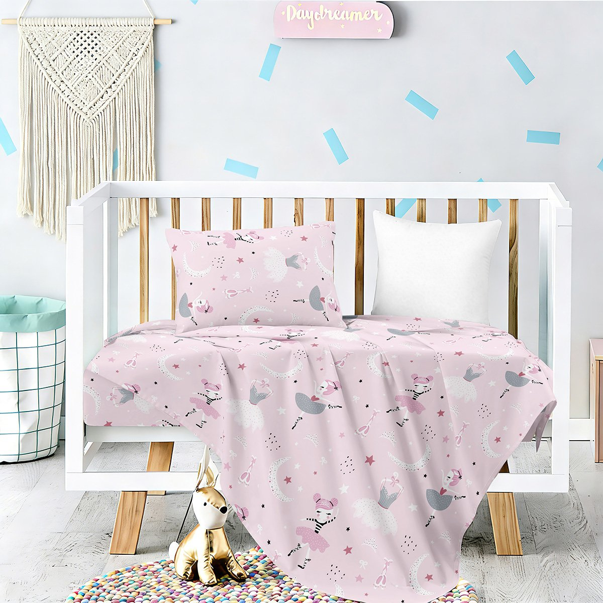 Σεντόνια Κούνιας (Σετ) Melinen Prime Line Baby Ballerina ΜΕ ΛΑΣΤΙΧΟ 70x140+17 ΜΕ ΛΑΣΤΙΧΟ 70x140+17
