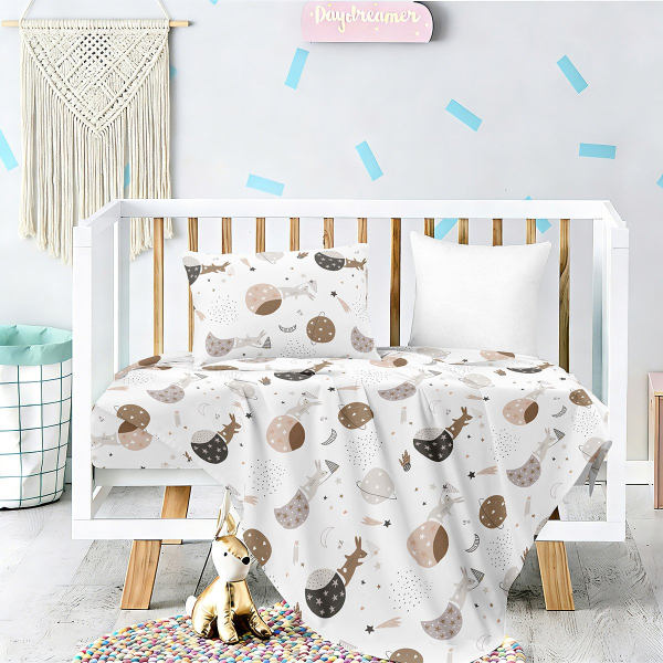 Σεντόνια Κούνιας (Σετ) Melinen Prime Line Baby Universe