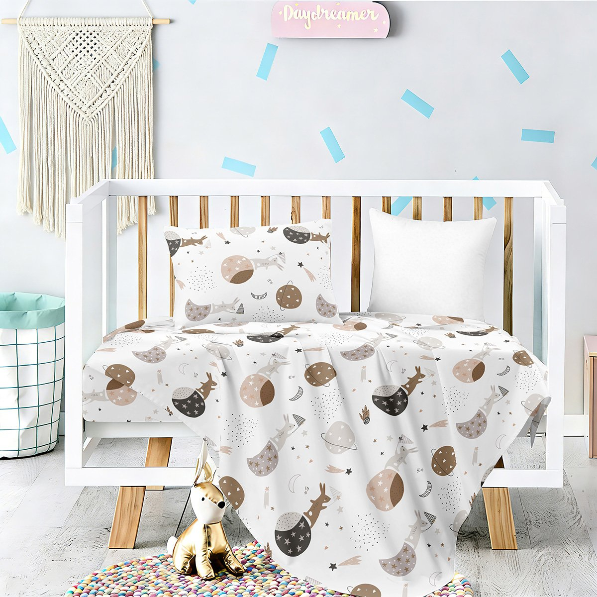 Σεντόνια Κούνιας (Σετ) Melinen Prime Line Baby Universe ΧΩΡΙΣ ΛΑΣΤΙΧΟ 120x170 ΧΩΡΙΣ ΛΑΣΤΙΧΟ 120x170