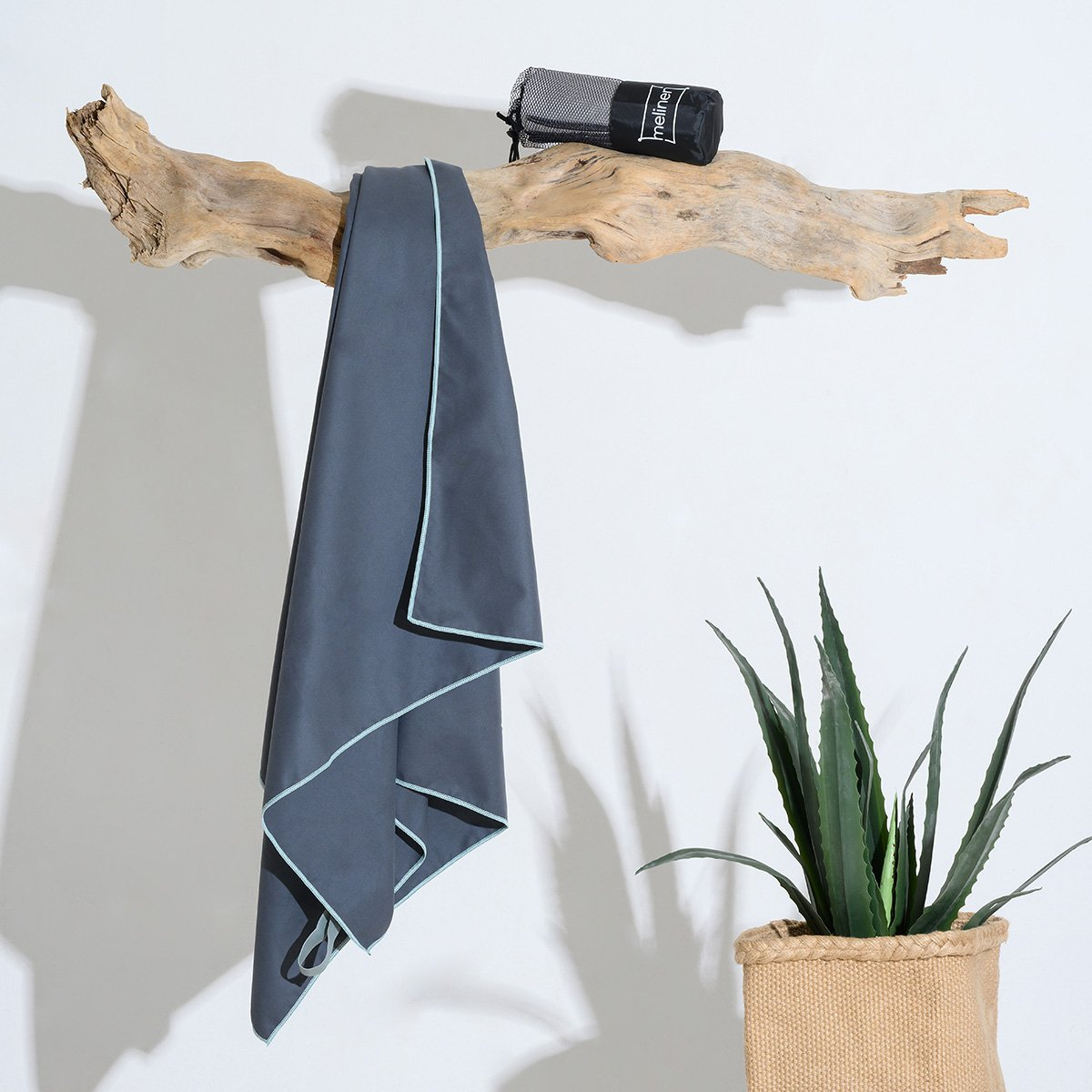 Πετσέτα Microfiber (80x170) Melinen Gym Anthracite