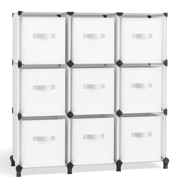 Ραφιέρα Δαπέδου 9 Θέσεων Με Κουτιά Αποθήκευσης Songmics LPC092W01V1