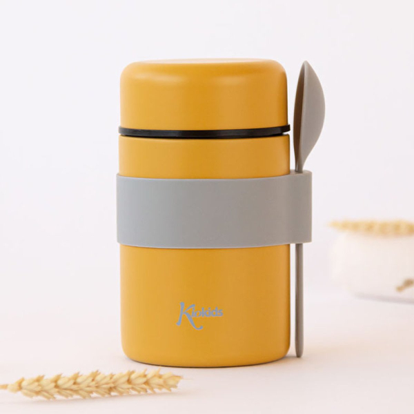 Βρεφικό Θερμός Φαγητού 500ml + Κουτάλι Kiokids Ώχρα 6333