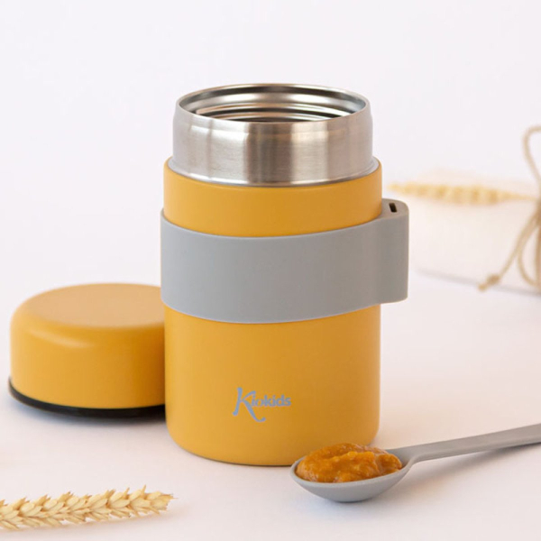 Βρεφικό Θερμός Φαγητού 500ml + Κουτάλι Kiokids Ώχρα 6333