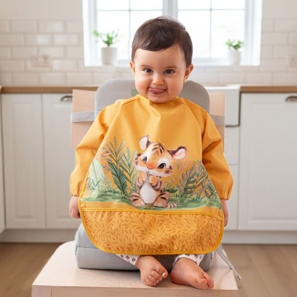 Σαλιάρα Με Μανίκια 4+ Μηνών (43x69) Kiokids Λιονταράκι 6342