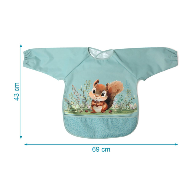 Σαλιάρα Με Μανίκια 4+ Μηνών (43x69) Σκιουράκι 6343