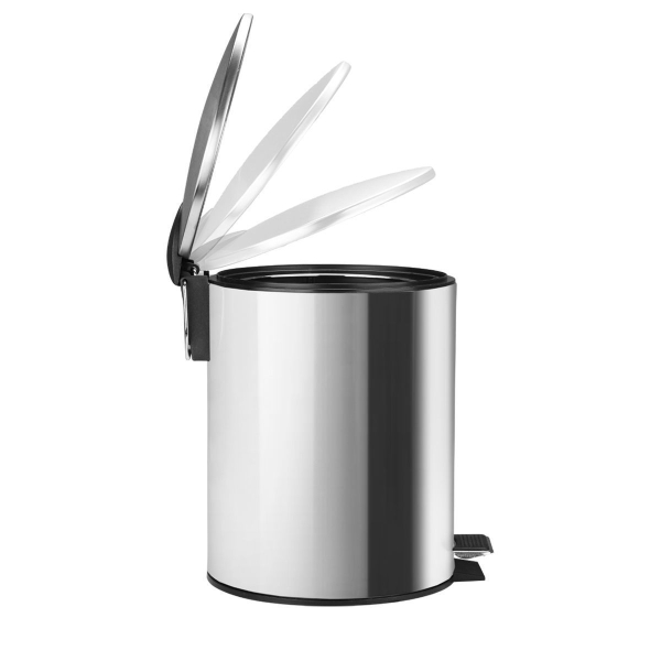 Κάδος Απορριμμάτων Μπάνιου (Φ20x28) Homely 5lt Inox Matt 02-0059