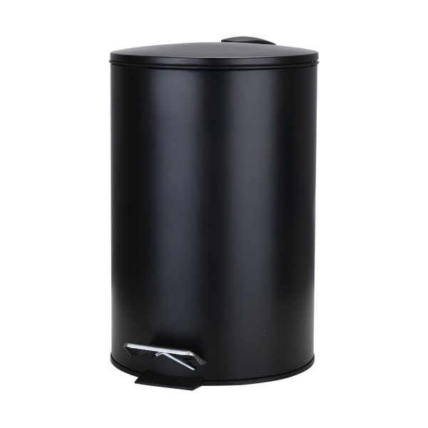 Κάδος Απορριμμάτων Μπάνιου (Φ20x28) Homely 5lt Classic Black Matt 02-3791