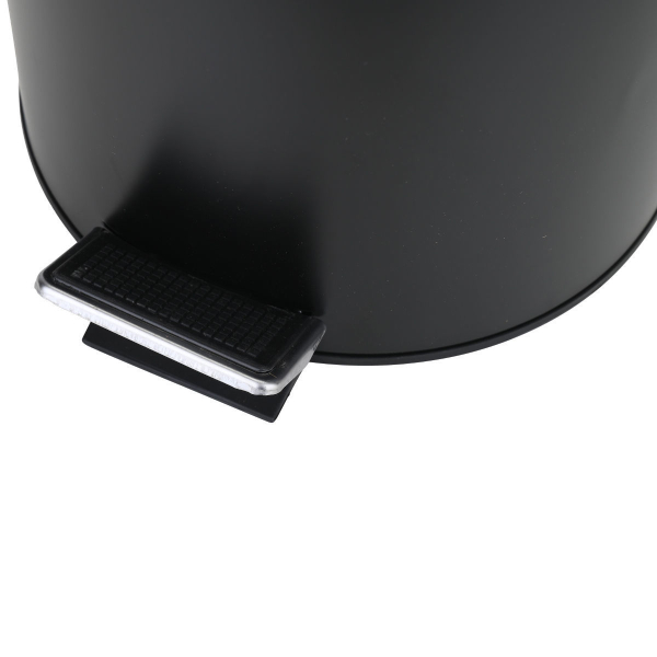 Κάδος Απορριμμάτων Μπάνιου (Φ25x38) Homely 12lt Classic Black Matt 02-7904