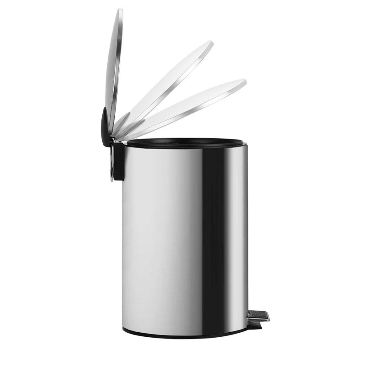 Κάδος Απορριμμάτων Μπάνιου (Φ25x37) Homely 12lt Inox Matt 02-0066 φωτογραφία