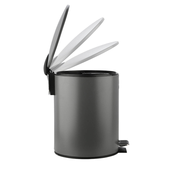 Κάδος Απορριμμάτων Μπάνιου (Φ20x28) Homely 5lt Classic Grey Matt 02-3753