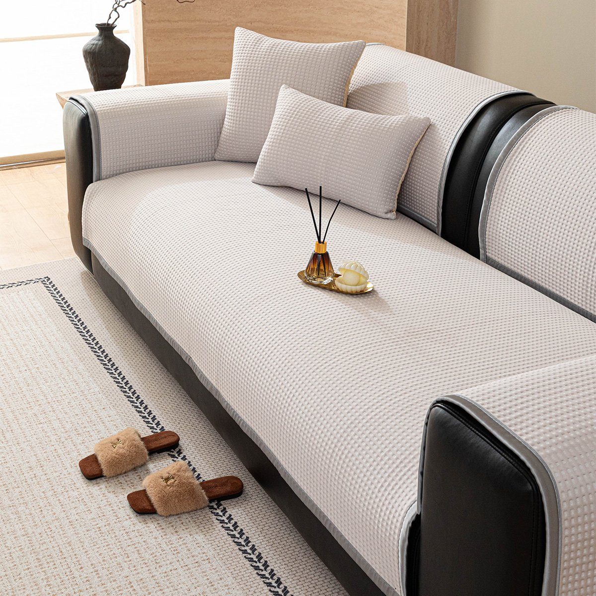 Ανώστρωμα Καναπέ (90X160) Melinen August Silver Home Λευκά Είδη Σαλονιού Ανωστρώματα Spitishop
