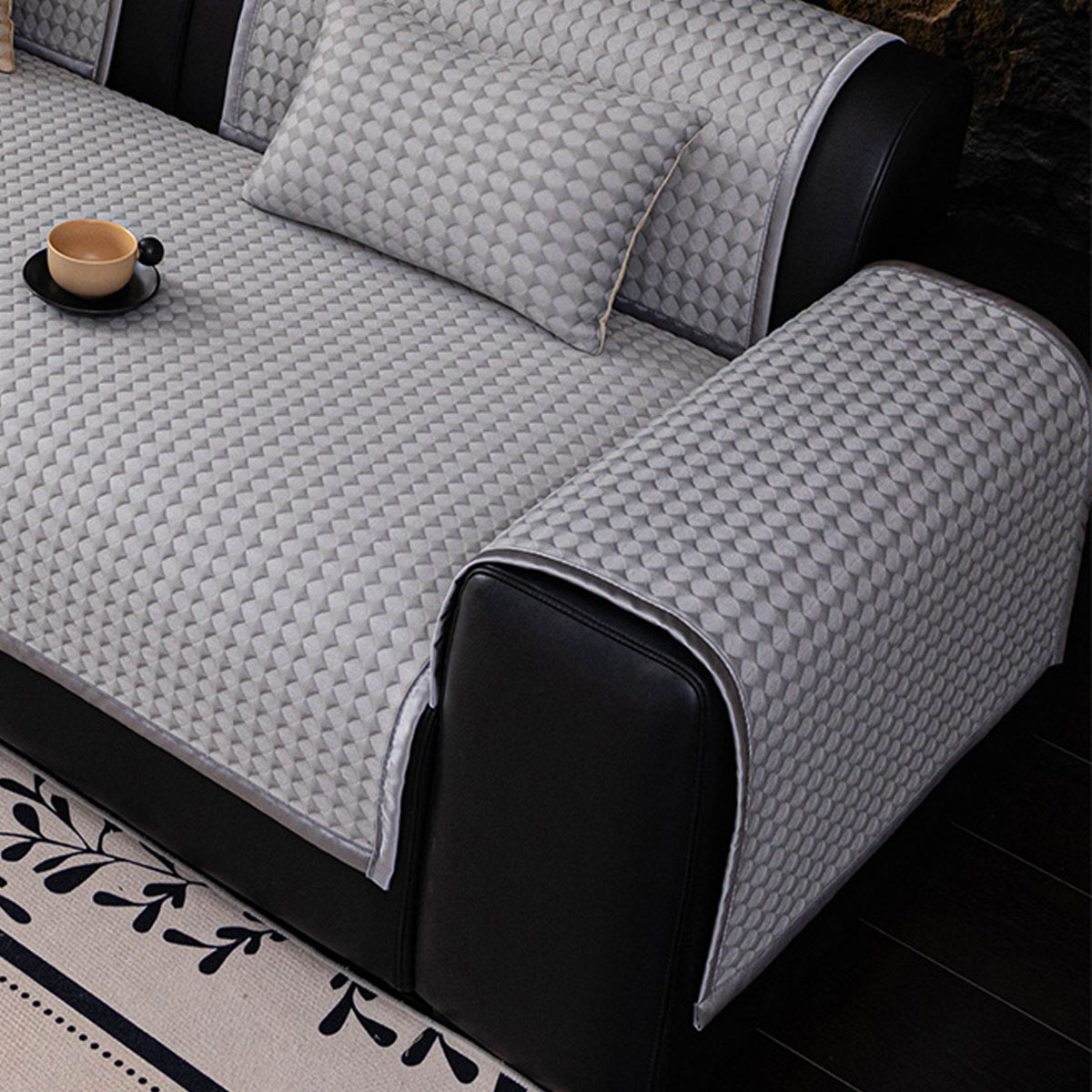 Ανώστρωμα Για Μπράτσο Καναπέ (90x90) Melinen Soleil Grey