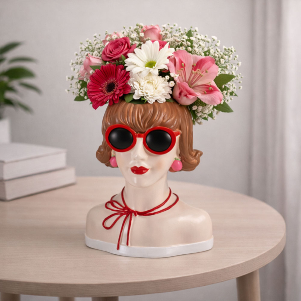 Διακοσμητικό Βάζο (14x9.5x19.5) K-M Red Sunglasses NB1250770