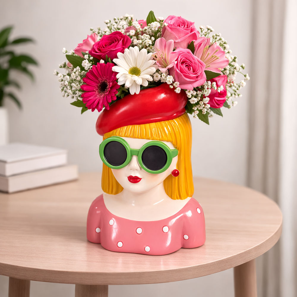 Διακοσμητικό Βάζο (13.8x10.5x19.5) K-M Blonde Hair NB1250780