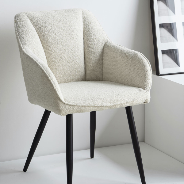 Καρέκλα Τραπεζαρίας (57x61x85) Spitishop Cadair Bukle Ecru