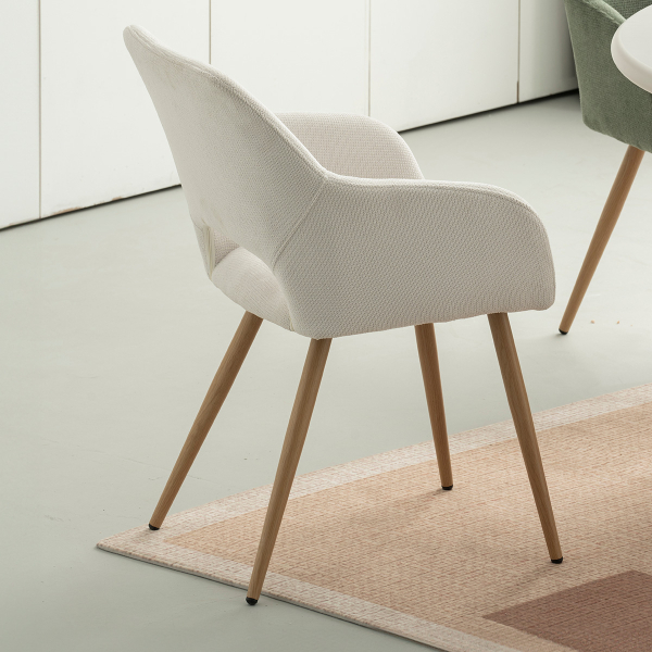 Καρέκλα Τραπεζαρίας (60.5x55x83) Spitishop Tiyana Ecru