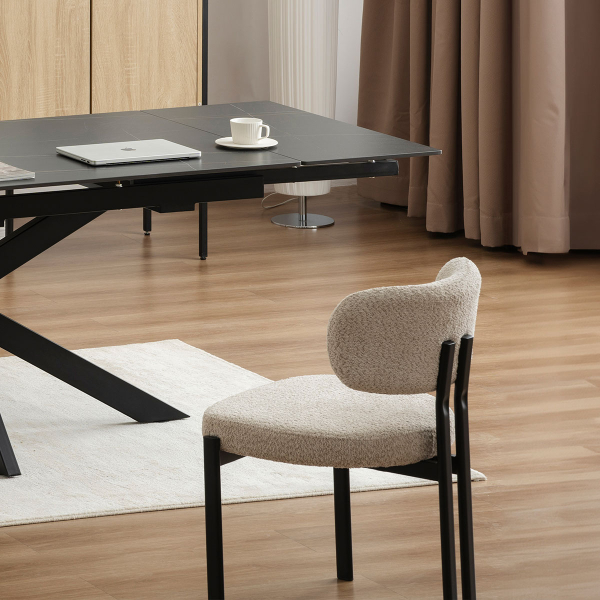 Καρέκλα Τραπεζαρίας (56x56x82) Spitishop Stefan Beige/Black