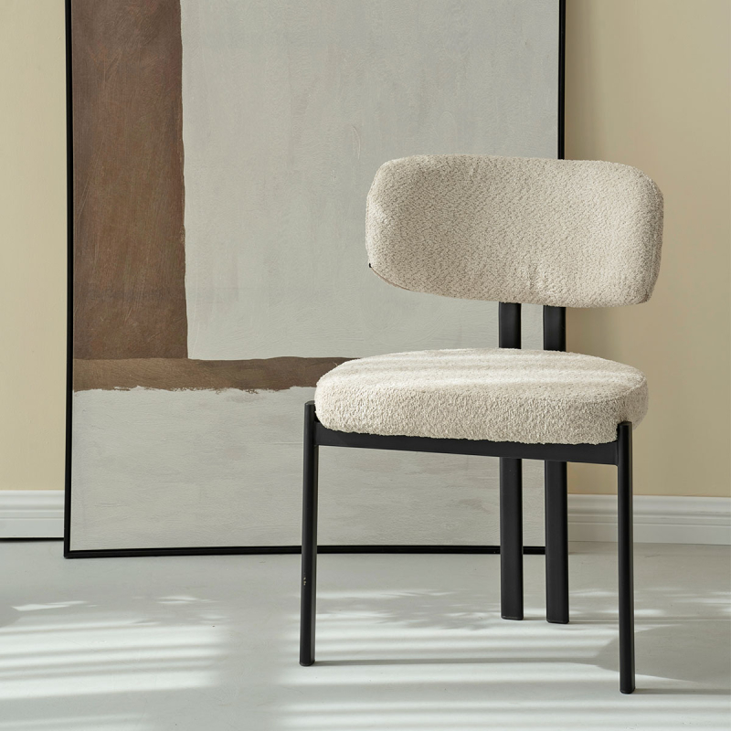 Καρέκλα Τραπεζαρίας (56x56x82) Spitishop Stefan Ecru/Black