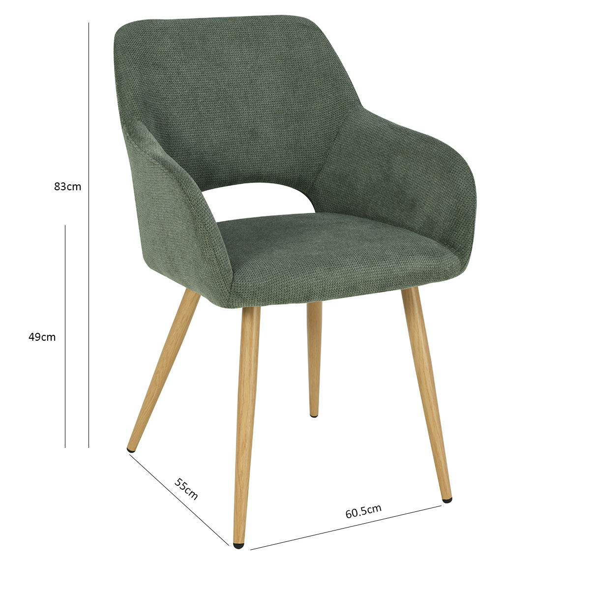 Καρέκλα Τραπεζαρίας (60 5X55X83) Spitishop Tiyana Green Home Έπιπλα Κουζίνας & Καρέκλες Spitishop