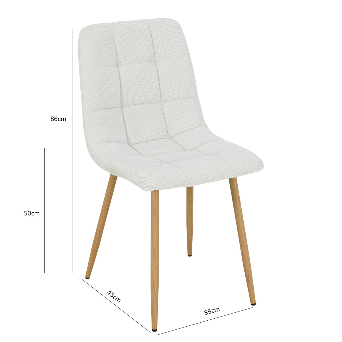 Καρέκλα Τραπεζαρίας (55X45X88) Spitishop Stol Ecru Home Έπιπλα Κουζίνας & Καρέκλες Spitishop