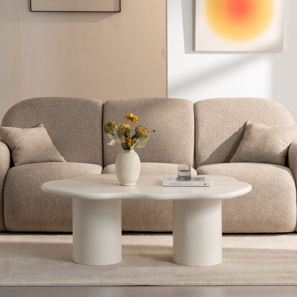 Τραπέζι Σαλονιού (120x70x45) Spitishop Nubia Cream