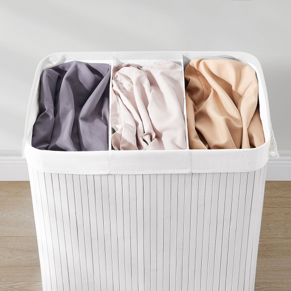 Καλάθι Απλύτων 3 Θέσεων (60x40x61.5) Songmics LCB091W01V2