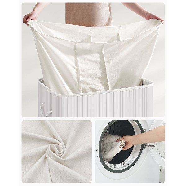 Καλάθι Απλύτων 3 Θέσεων (60x40x61.5) Songmics LCB091W01V2